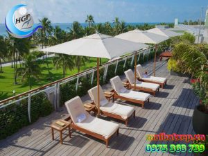 Dù Che Nắng Đứng Tâm Vuông 1 Tầng, Dù Che Resort